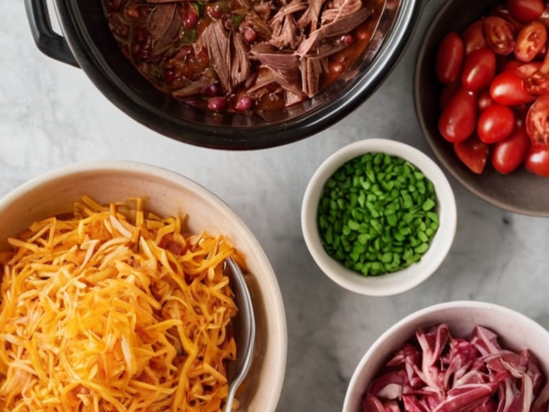 Slow Cooker Shredded Venison Chili for Meal Prep ingredients