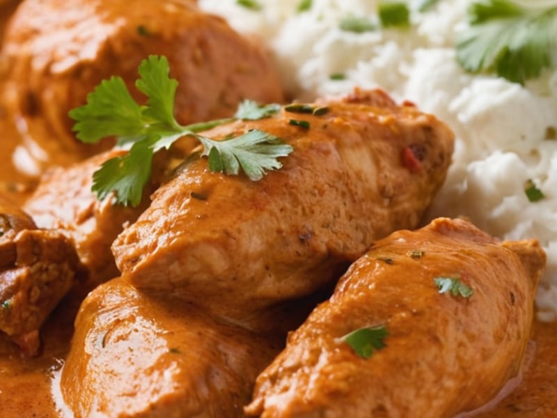 25-Minute Chicken Tikka Masala with Greek Yogurt Marinade close-up