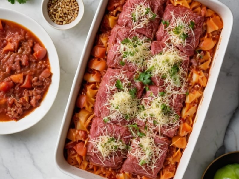 Make-Ahead Cabbage Roll Casserole That Feeds 8 ingredients