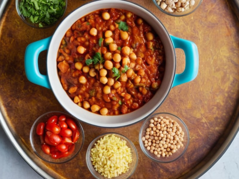 Indian Chana Masala from a Can of Chickpeas ingredients