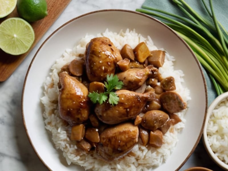 Filipino Chicken Adobo Over Rice (Under per Serving) ingredients