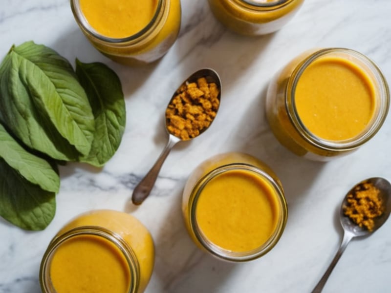 Layered Mango Turmeric Smoothie Jars for Busy Mornings ingredients