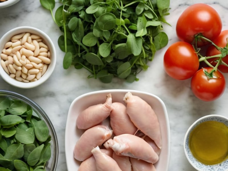 Mediterranean Watercress & White Bean Salad in 10 Minutes ingredients