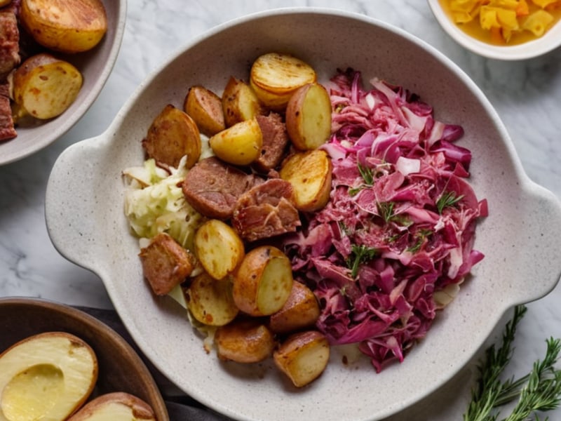 Corned Beef Hash Skillet with Leftover Cabbage & Crispy Potatoes ingredients