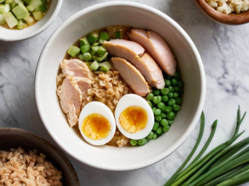 Savory Oatmeal with Soft-Boiled Egg, Miso & Scallions ingredients