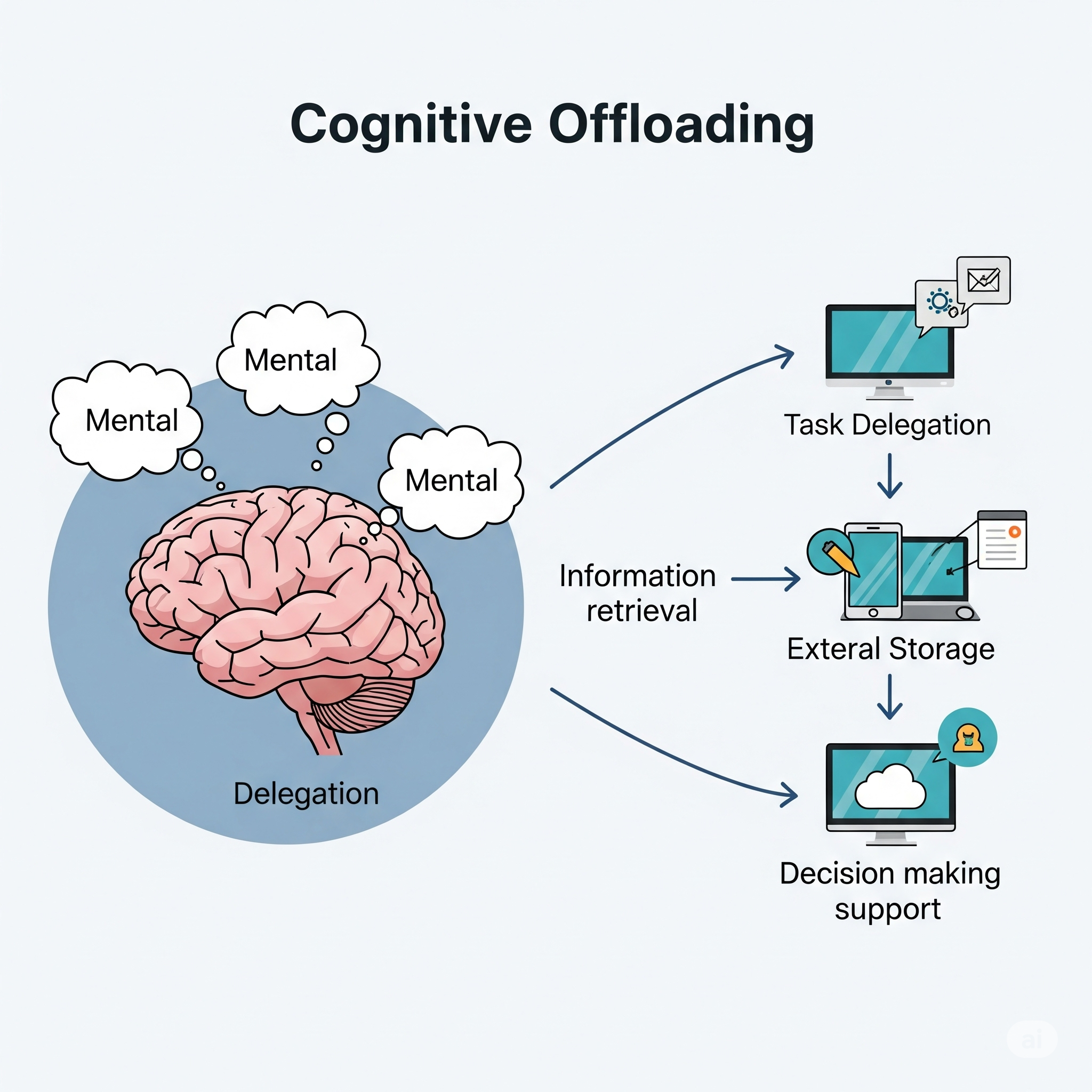 Cognitive offloading diagram