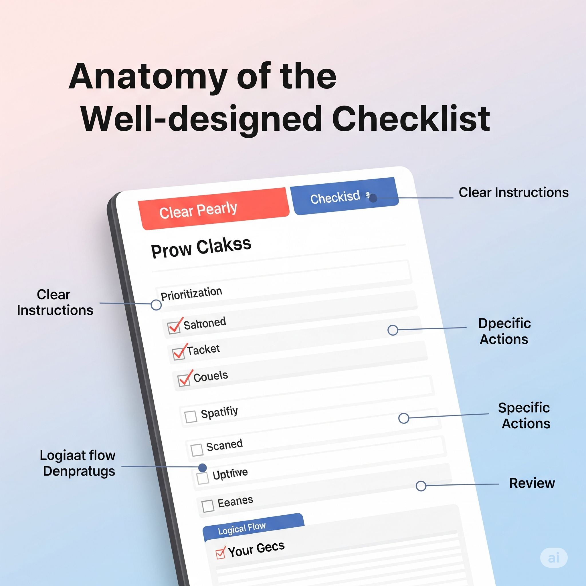 Advanced checklist design techniques