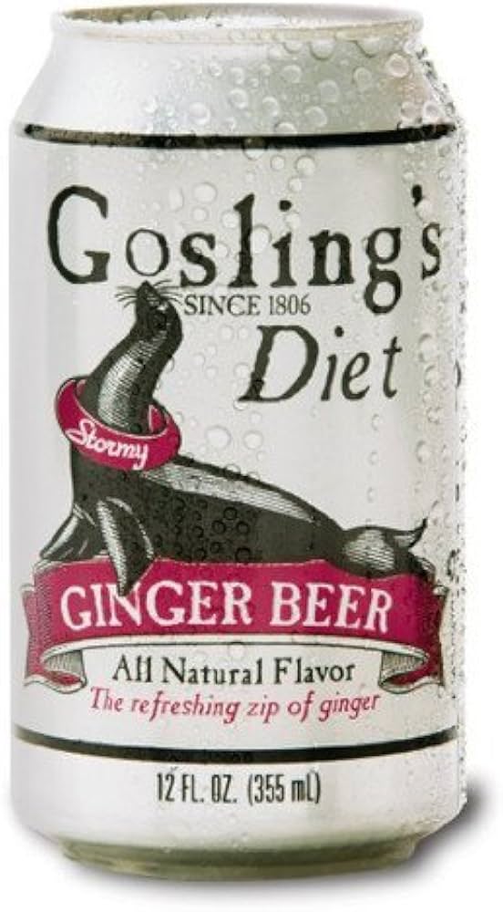 Goslings Diet Ginger Beer 12 Oz Can