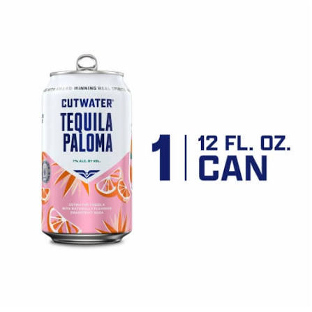 Cutwater Spirits Tequila Paloma Cocktail, Grapefruit Single - 12OZ