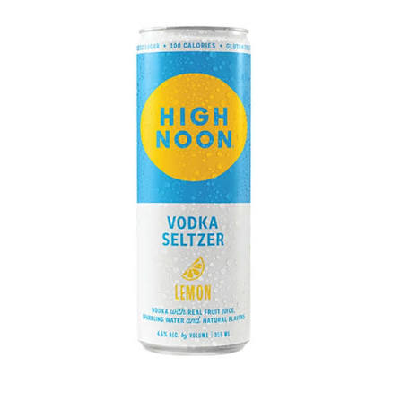 High Noon Vodka Seltzer, Lemon Single - 12OZ