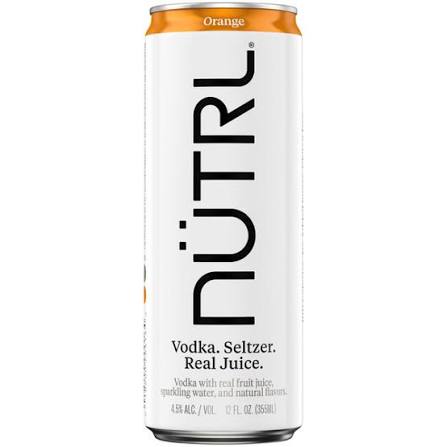 Nütrl Vodka Seltzer Real Juice, Orange Single - 12OZ