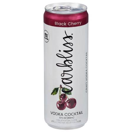 Carbliss Vodka Cocktail, Black Cherry Single -12oz