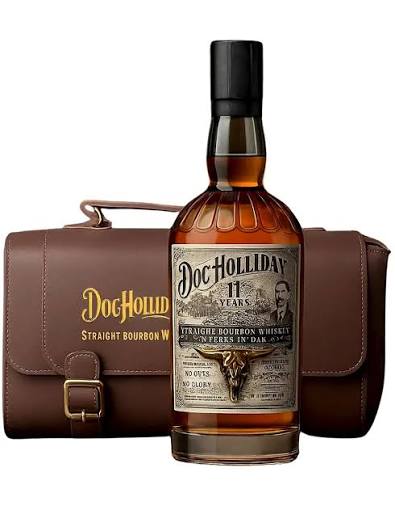 Doc Holliday 11 Years Straight Bourbon - Leather Pouch Gift Set - 124PF