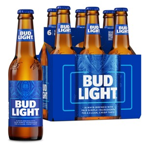 Bud Light Bottle 6pk 12 Oz