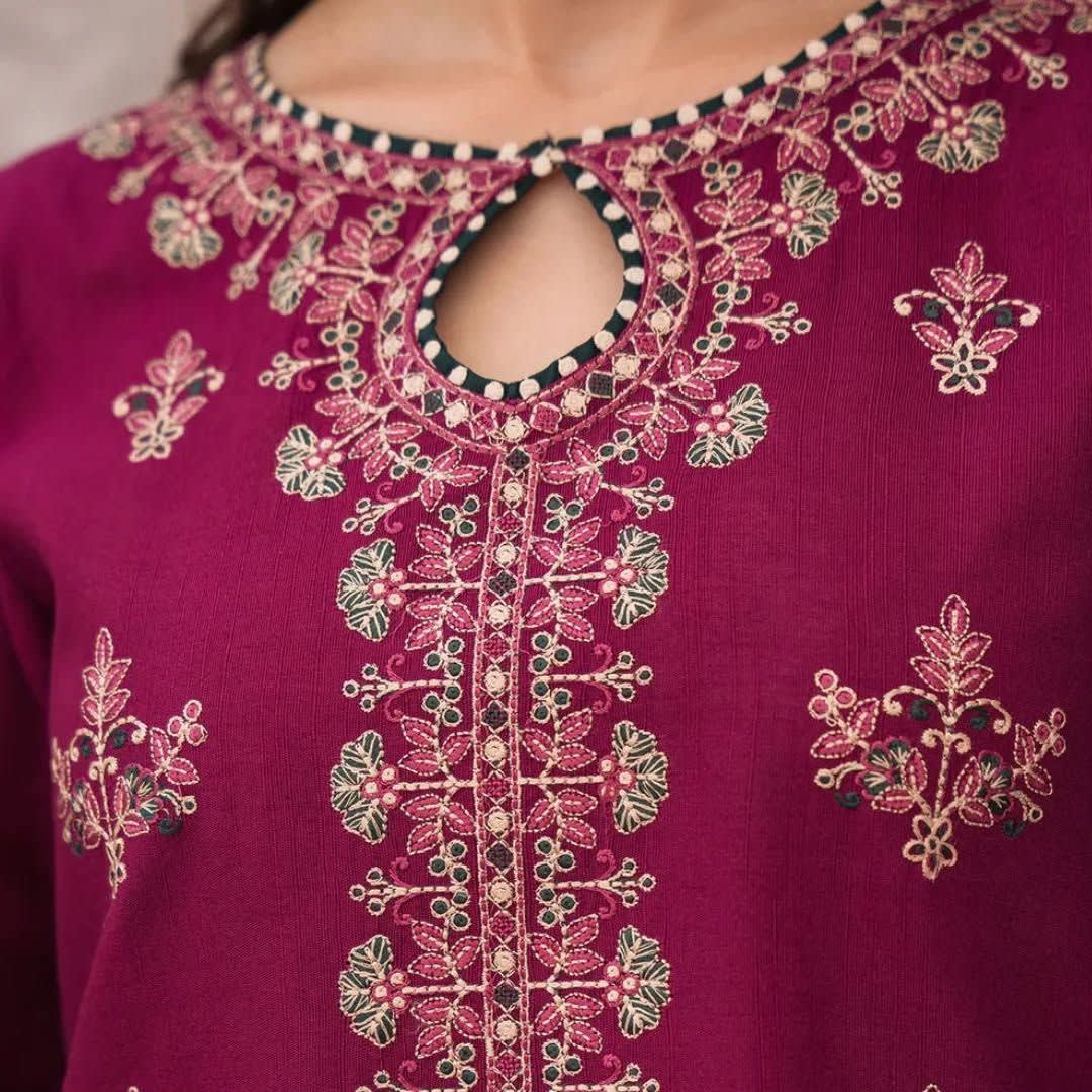 Detailed embroidery closeup
