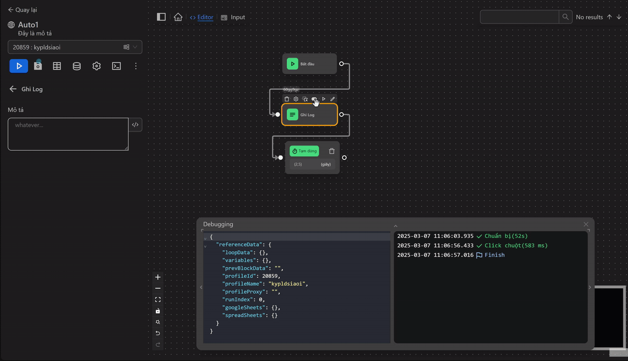setting node