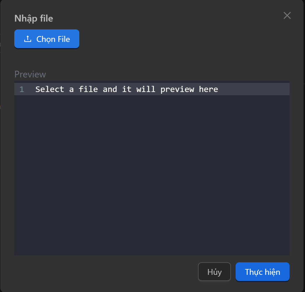 Import workflow