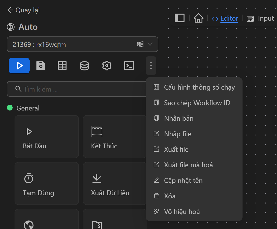 Import workflow