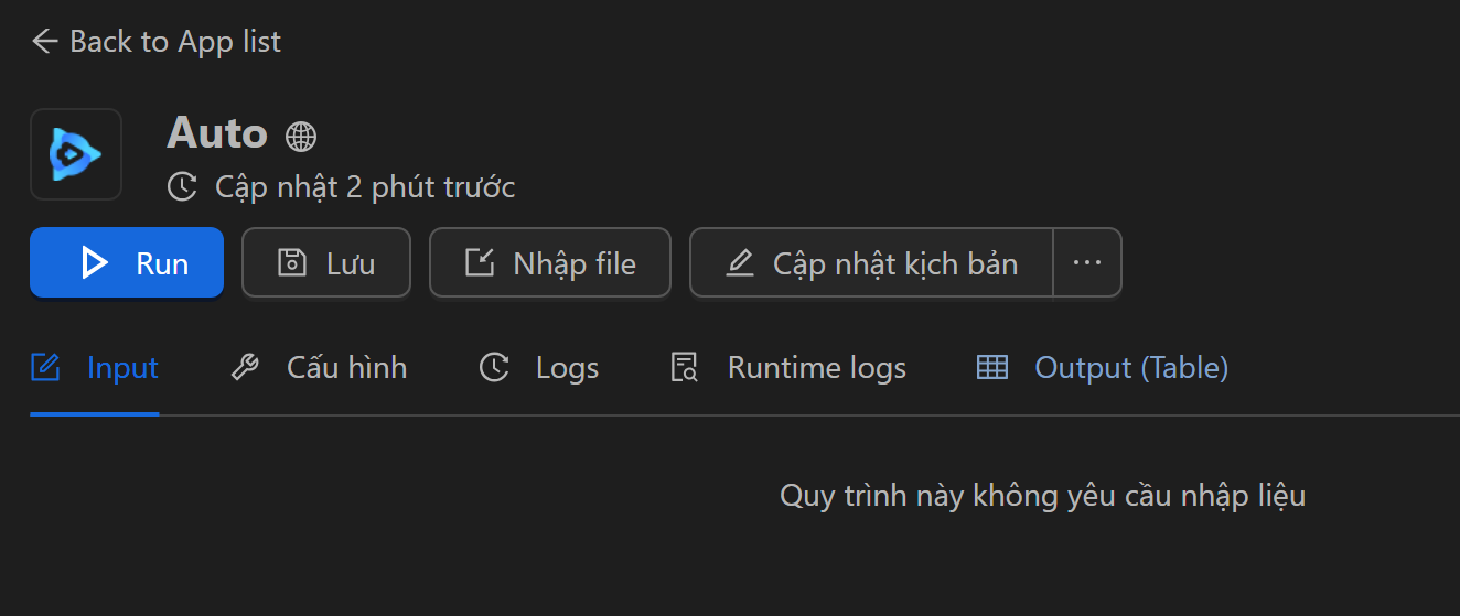 Import workflow