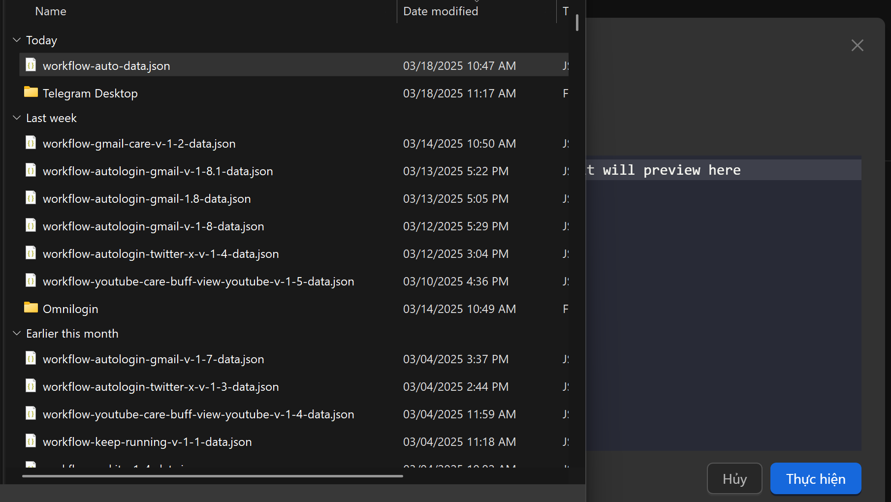 Import workflow