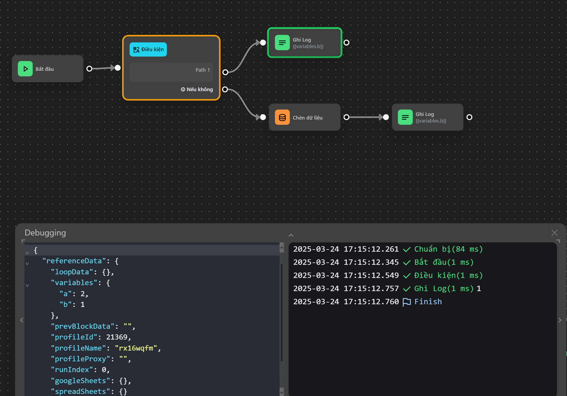 workflow settings
