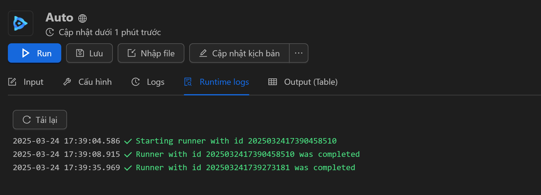 workflow settings