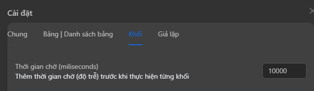 workflow settings