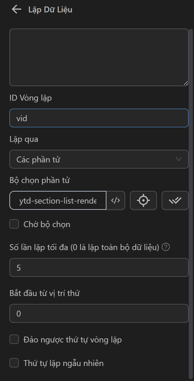 Loop elements