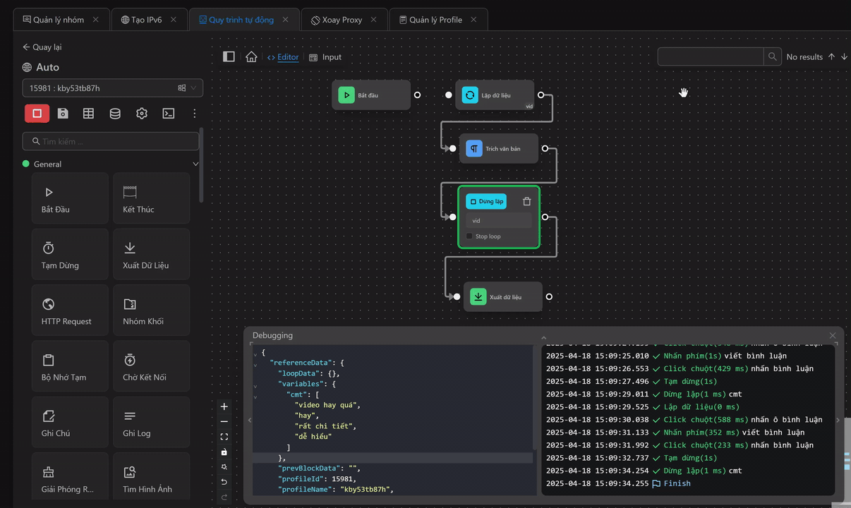 Loop elements