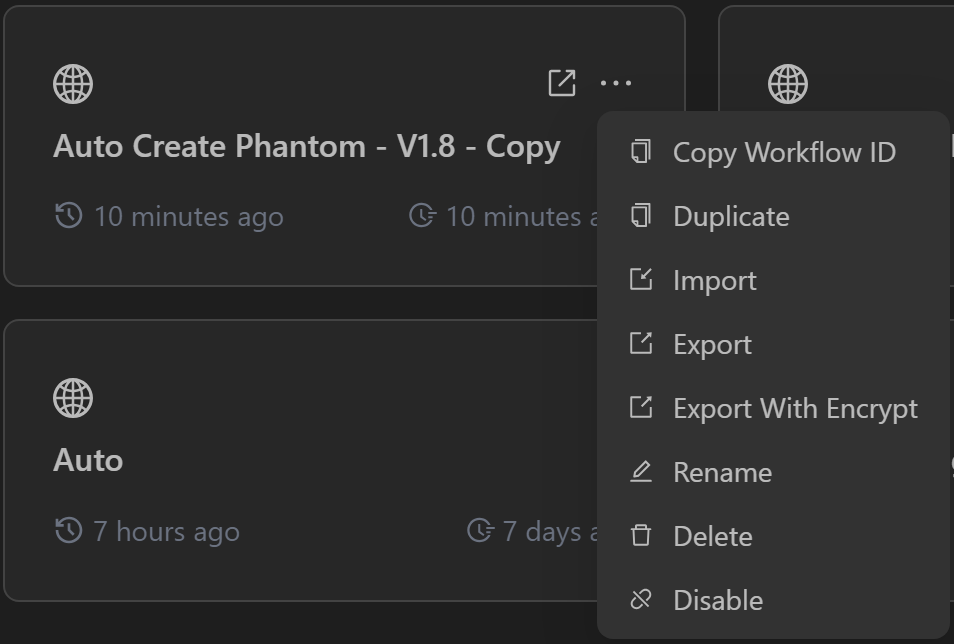 Import workflow