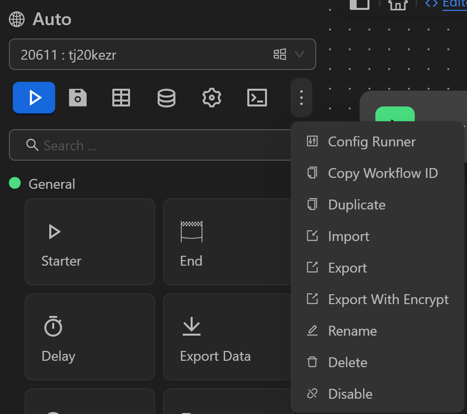 Import workflow