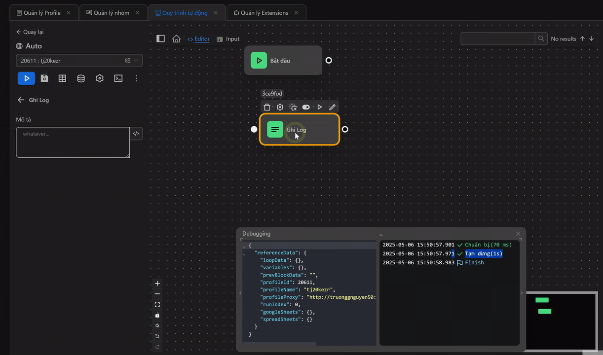 setting node