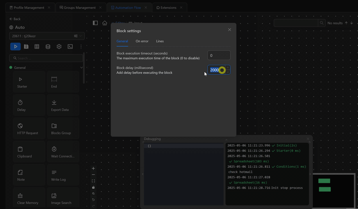 setting node