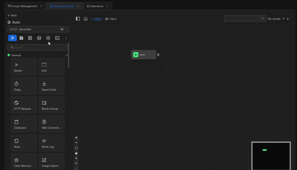 Workflow table