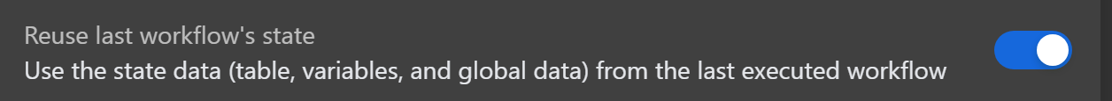 workflow settings