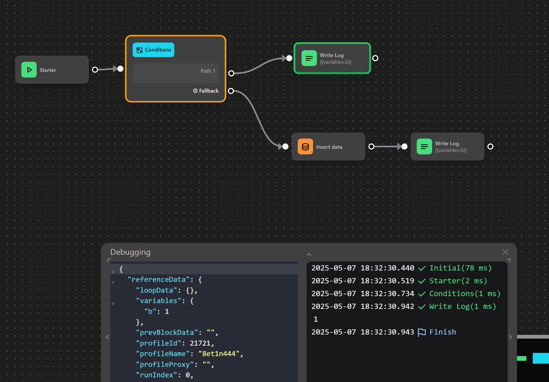 workflow settings