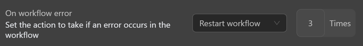 workflow settings