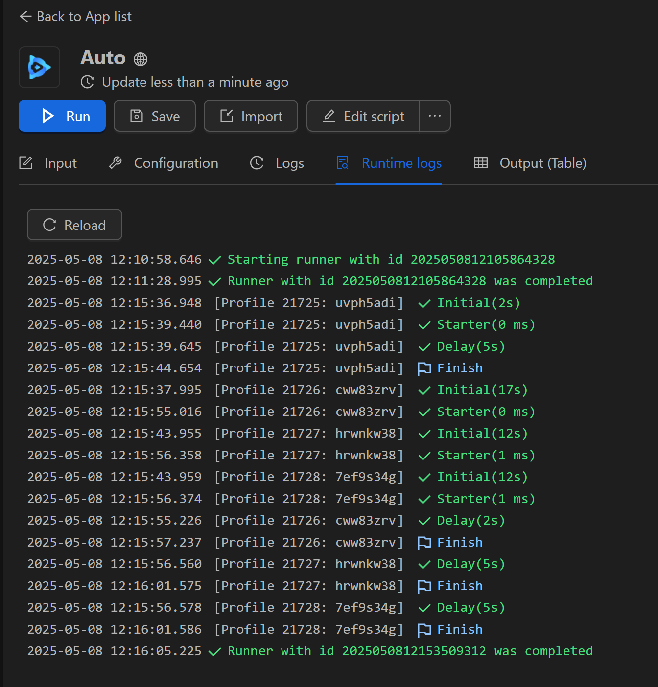 workflow settings