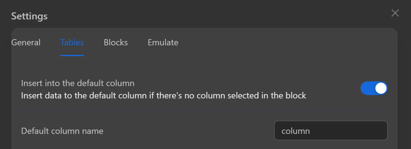 workflow settings