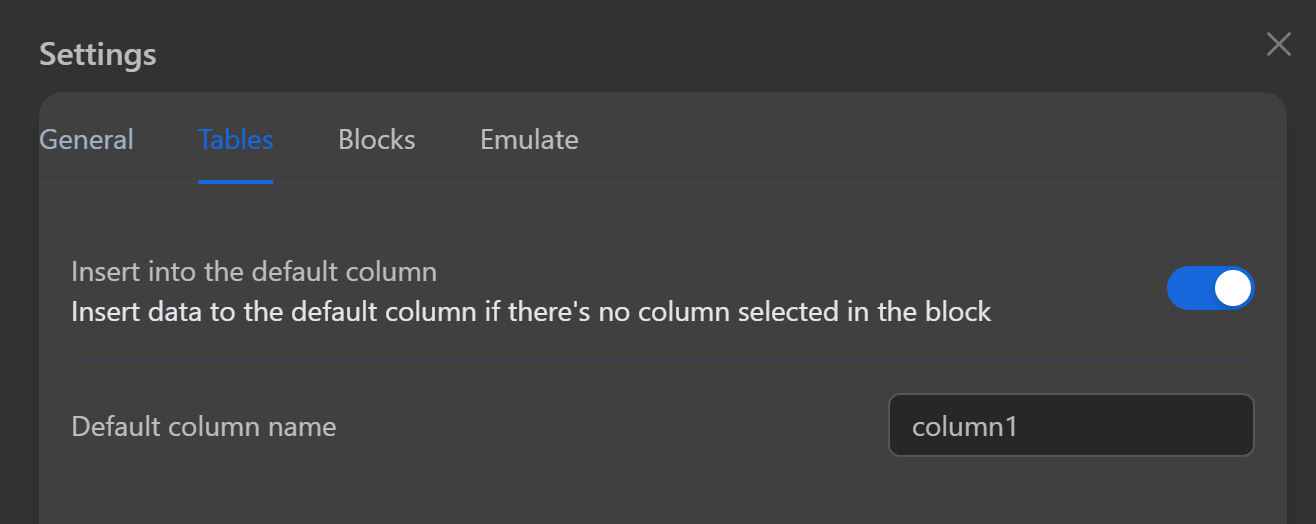 workflow settings