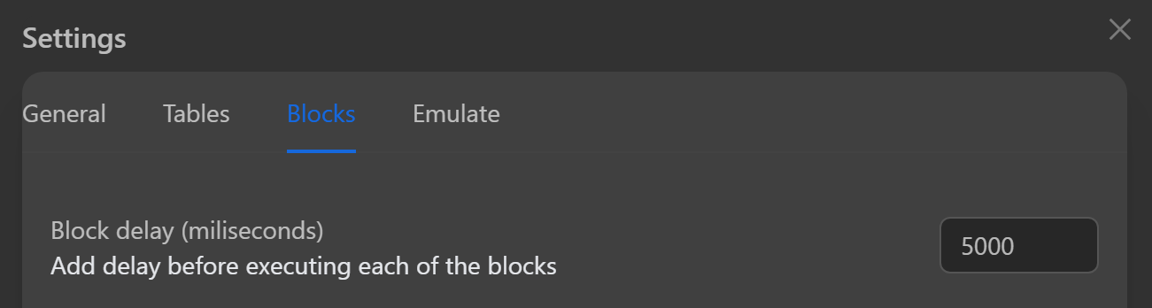 workflow settings