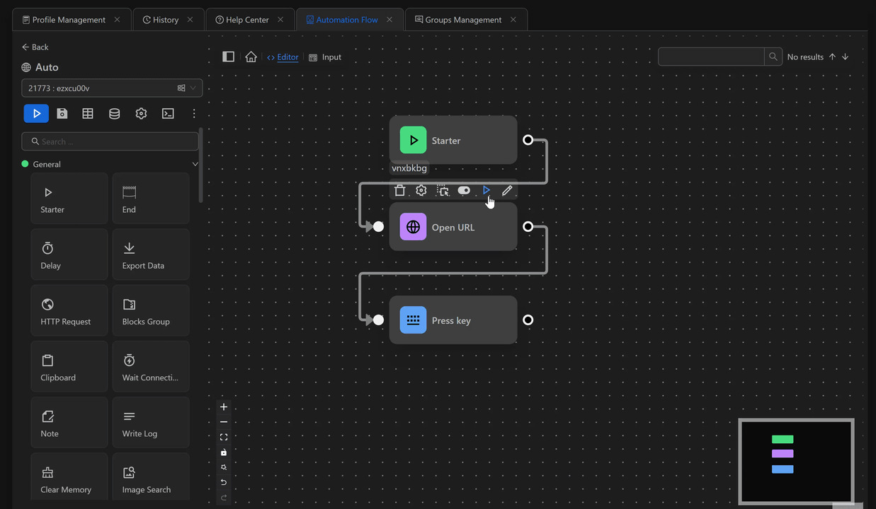 setting node