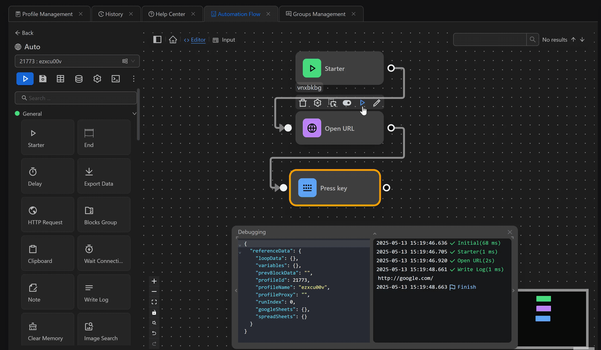 setting node
