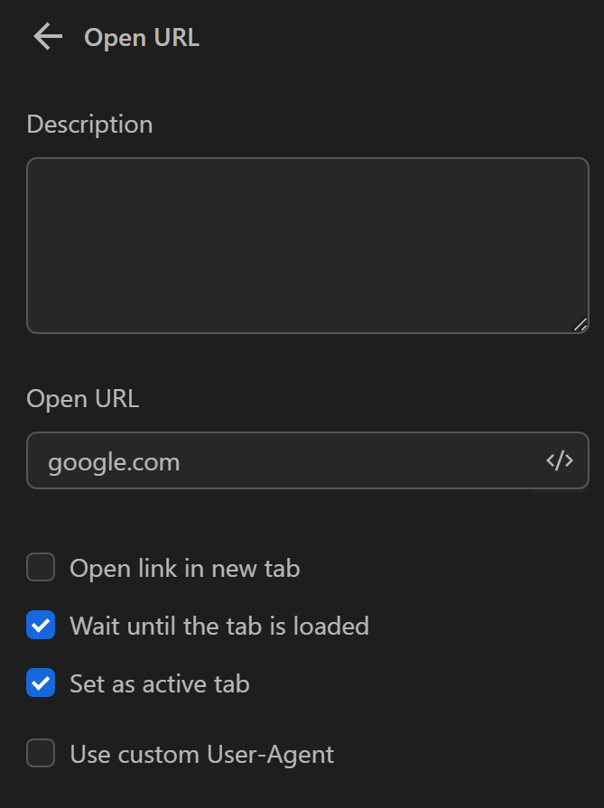 Open URL