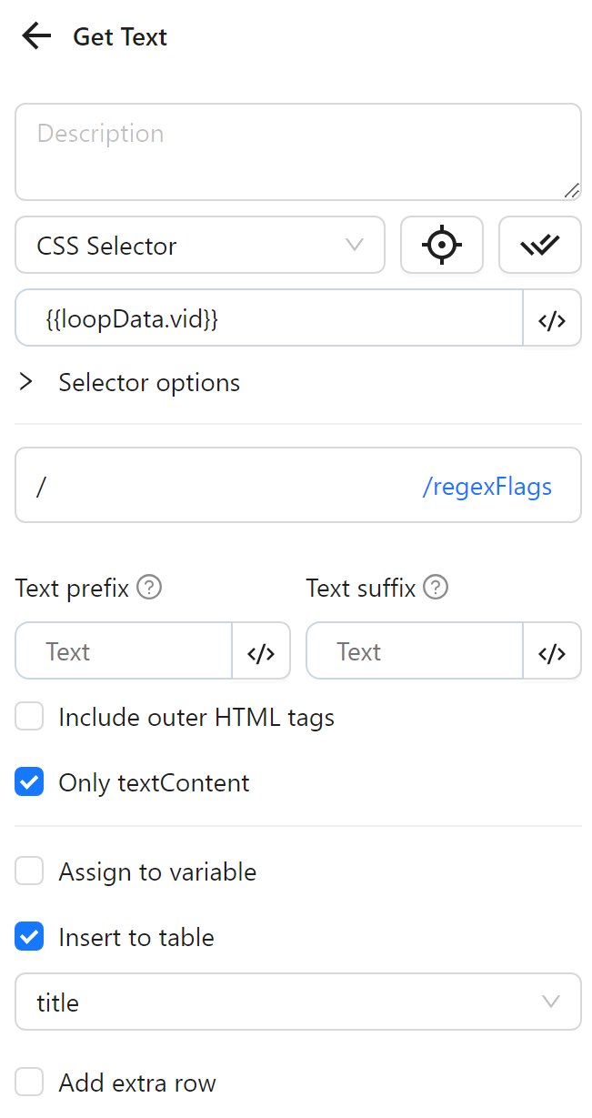 Loop elements