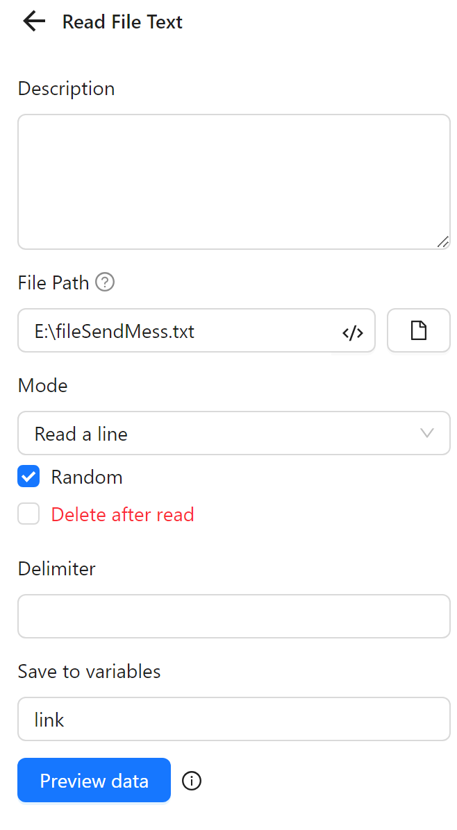 import file content