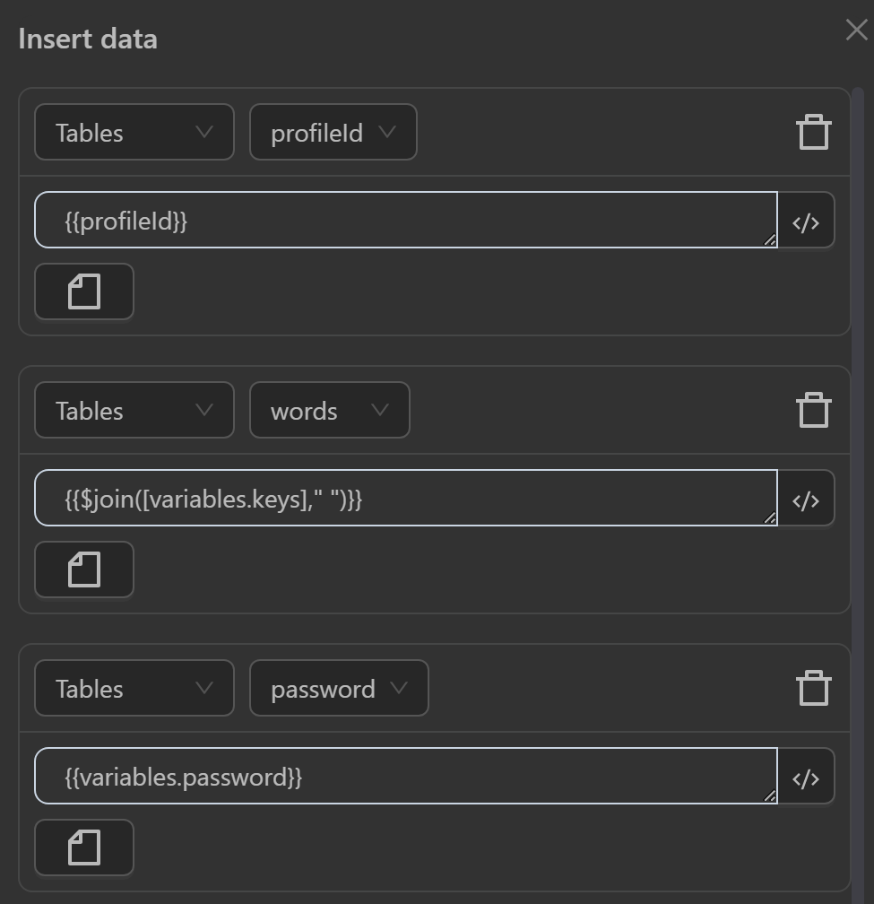 Insert Data