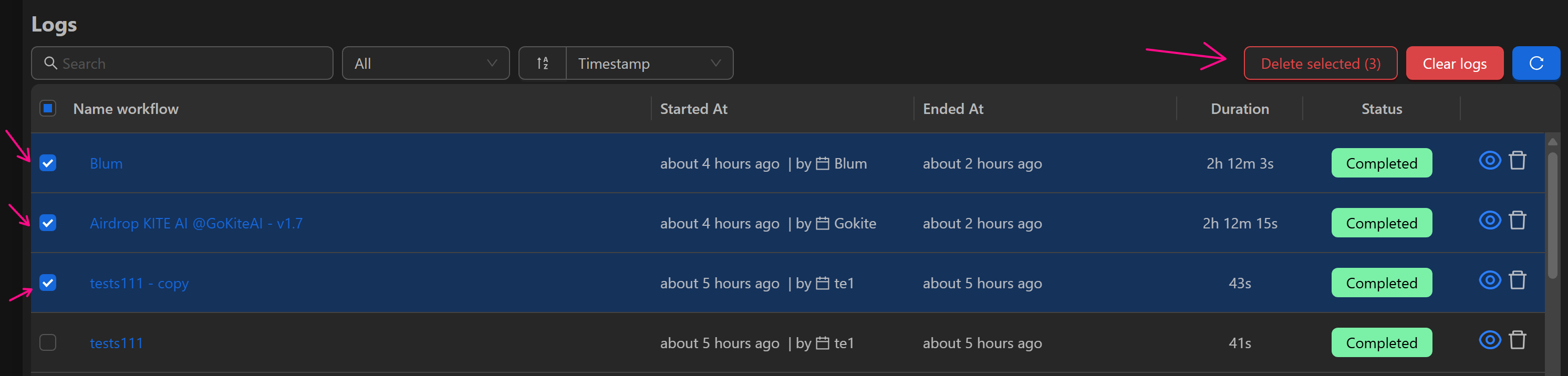 setting node