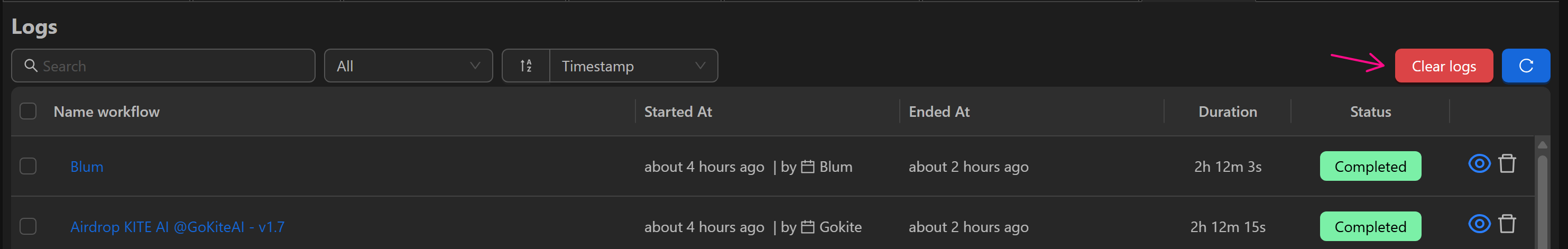 setting node