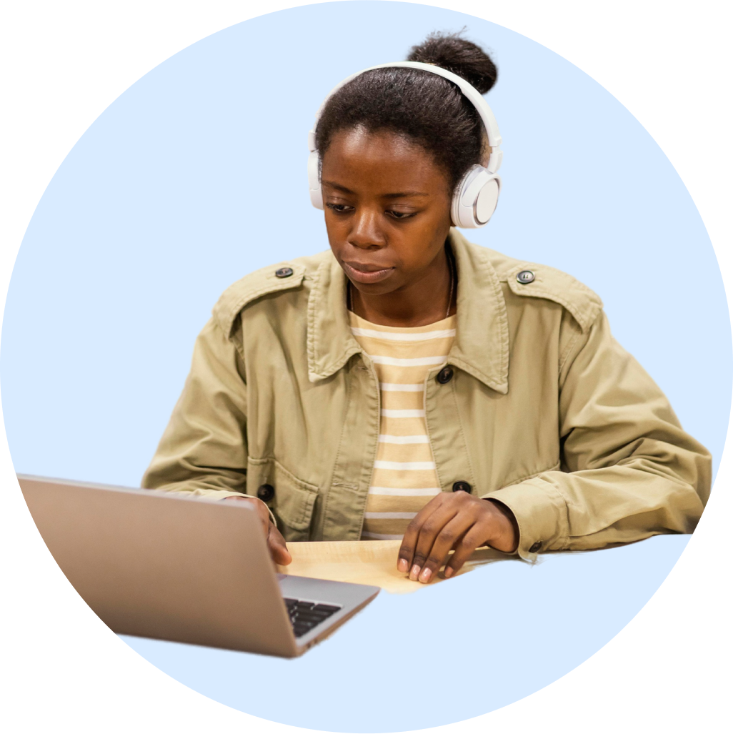 Student learning online